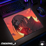 LÓT CHUỘT KÍNH CƯỜNG LỰC  ITACHI UCHIHA GAMING SIZE 35X30 DÀY 3MM