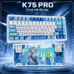 BÀN PHÍM CƠ LINGBAO K75 MULTI MODES AVIA BLUE SOMKY PURPLE SWITCH