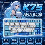 BÀN PHÍM CƠ LINGBAO K75 MULTI MODES AVIA BLUE SOMKY PURPLE SWITCH