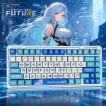 BÀN PHÍM CƠ LINGBAO K75 MULTI MODES AVIA BLUE SOMKY PURPLE SWITCH