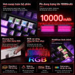 BÀN PHÍM CƠ LINGBAO K75 MULTI MODES AVIA BLUE SOMKY PURPLE SWITCH