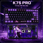 BÀN PHÍM CƠ LINGBAO K75 MULTI MODES RUOLIN PURPLE SOMKY PURPLE SWITCH