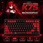 BÀN PHÍM CƠ LINGBAO K75 MULTI MODES MICROSOPHIE RED SOMKY PURPLE SWITCH