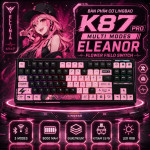BÀN PHÍM CƠ LINGBAO K87 PRO MULTI MODES ELEANOR FLOWER FIELD SWITCH