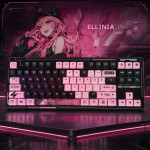 BÀN PHÍM CƠ LINGBAO K87 PRO MULTI MODES ELEANOR FLOWER FIELD SWITCH