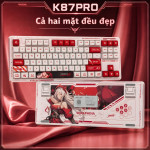 BÀN PHÍM CƠ LINGBAO K87 PRO MULTI MODES SERAFINA FLOWER FIELD SWITCH
