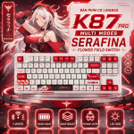 BÀN PHÍM CƠ LINGBAO K87 PRO MULTI MODES SERAFINA FLOWER FIELD SWITCH