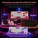 BÀN PHÍM CƠ LINGBAO K87 PRO MULTI MODES WUKONG FLOWER FIELD SWITCH