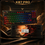 BÀN PHÍM CƠ LINGBAO K87 PRO MULTI MODES WUKONG FLOWER FIELD SWITCH