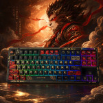 BÀN PHÍM CƠ LINGBAO K87 PRO MULTI MODES WUKONG FLOWER FIELD SWITCH