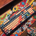 BÀN PHÍM CƠ LEAVEN K108 BOOBANG TEAM POM GREEN SWITCH