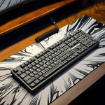 BÀN PHÍM CƠ LEAVEN K108 BLACK COMIC POM GREEN SWITCH