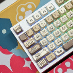 BÀN PHÍM CƠ LEAVEN K108 AZUKI-SAN CAT POM GREEN SWITCH
