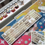 BÀN PHÍM CƠ LEAVEN K108 AZUKI-SAN CAT POM GREEN SWITCH