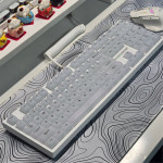 BÀN PHÍM CƠ LEAVEN K108 CLEAR WHITE POM GREEN SWITCH