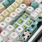BÀN PHÍM CƠ LEAVEN K108 GREEN DALMATIAN PUPPY POM GREEN SWITCH