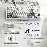 BÀN PHÍM CƠ ATTACK SHARK X820ULTRA DARK WARRIOR SHARK SWITCH