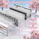 BÀN PHÍM CƠ ATTACK SHARK X87 ULTRA ICE ORANGE MEG SHARK SWITCH