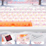 BÀN PHÍM CƠ ATTACK SHARK X87 ULTRA ICE ORANGE MEG SHARK SWITCH