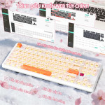 BÀN PHÍM CƠ ATTACK SHARK X87 ULTRA ICE ORANGE MEG SHARK SWITCH