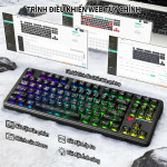 BÀN PHÍM CƠ ATTACK SHARK X87 ULTRA FORGED CARBON MEG SHARK SWITCH