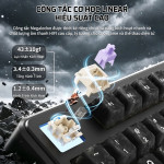 BÀN PHÍM CƠ ATTACK SHARK X87 ULTRA FORGED CARBON MEG SHARK SWITCH