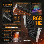 BÀN PHÍM CƠ ATTACK SHARK R68 HE CARBON FIBER INK SHADE AMBER SWITCH