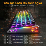 BÀN PHÍM CƠ ATTACK SHARK R68 HE CARBON FIBER INK SHADE AMBER SWITCH