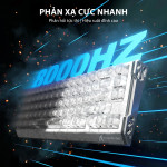 BÀN PHÍM CƠ ATTACK SHARK R68 HE CARBON FIBER ICE NINJA AMBER SWITCH