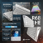 BÀN PHÍM CƠ ATTACK SHARK R68 HE CARBON FIBER ICE NINJA AMBER SWITCH