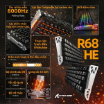 BÀN PHÍM CƠ ATTACK SHARK R68 HE CARBON FIBER BLACK AMBER SWITCH