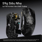 CHUỘT ATTACK SHARK X11 ULTRA CARBON FIBER MULTI MODES 8K BLACK (PAW3950MAX/63G)