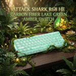 BÀN PHÍM CƠ ATTACK SHARK R68 HE CARBON FIBER LAKE GREEN AMBER SWITCH
