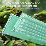 BÀN PHÍM CƠ ATTACK SHARK R68 HE CARBON FIBER LAKE GREEN AMBER SWITCH
