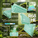 BÀN PHÍM CƠ ATTACK SHARK R68 HE CARBON FIBER LAKE GREEN AMBER SWITCH