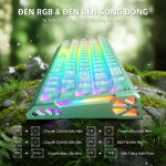 BÀN PHÍM CƠ ATTACK SHARK R68 HE CARBON FIBER LAKE GREEN AMBER SWITCH