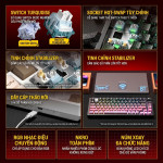 BÀN PHÍM CƠ LEOBOG HI75C PRO MULTI MODES BLACK BERRY TURQUOISE SWITCH