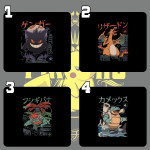 LÓT CHUỘT BLACK POKEMON KAIJU SIZE 26X21 DÀY 3MM