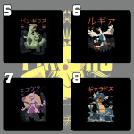 LÓT CHUỘT BLACK POKEMON KAIJU SIZE 26X21 DÀY 3MM