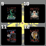 LÓT CHUỘT BLACK POKEMON KAIJU SIZE 26X21 DÀY 3MM