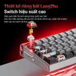 BÀN PHÍM CƠ AULA HERO 68 AIR BLACK GRADIENT XINGYI MAGNETIC SWITCH