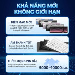 BÀN PHÍM CƠ XINMENG X98 PRO V2 MULTI MODES BLACK BERRY WHITE JADE SWITCH