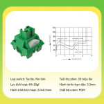 SWITCH OUTEMU SILENT GREEN BANANA (TACTILE/5 PIN/POM/PRE LUBED)