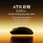 CHUỘT ATK A9 NB ULTRA 8K MULTI MODES TRẮNG (PAW3950ULTRA/56G)