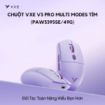 CHUỘT VXE V3 PRO MULTI MODES TÍM (PAW3395SE/49G)