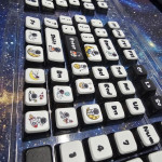 BỘ KEYCAP PUDDING SIDE TRANSPARENT WHITE ASTRONUAT (PBT/ASA PROFILE/125 PHÍM)