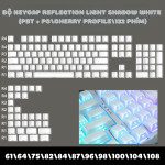 BỘ KEYCAP REFLECTION LIGHT SHADOW WHITE PBT + PC/CHERRY PROFILE/132 PHÍM)