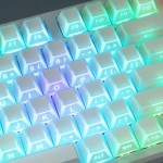 BỘ KEYCAP REFLECTION LIGHT SHADOW WHITE PBT + PC/CHERRY PROFILE/132 PHÍM)