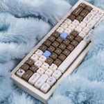 BỘ KEYCAP CLEAR CANDY CAT SIAM BROWN (PC/MAO PROFILE/148 PHÍM)