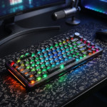BỘ KEYCAP CLEAR CARBON FIBER BLACK (PC/CHERRY PROFILE/119 PHÍM)